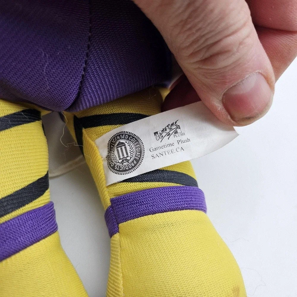 LSU‎ Tigers Stuffed Plush Cheerleader Doll Purple Yellow NCAA Football Gametime
